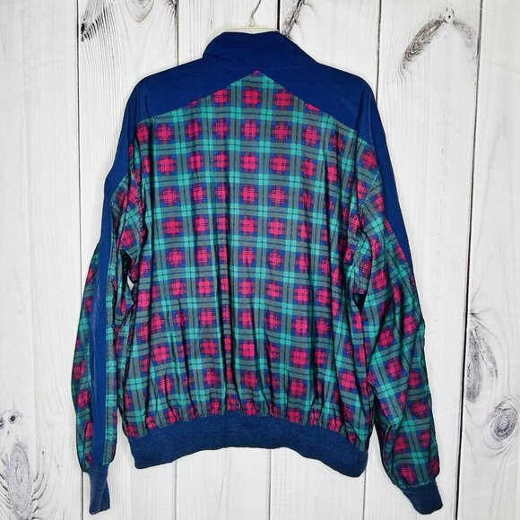 VTG Starbus Blue Tartan Weather Screen Windbreaker Sz XL Volvo Legends Series - Picture 8 of 10